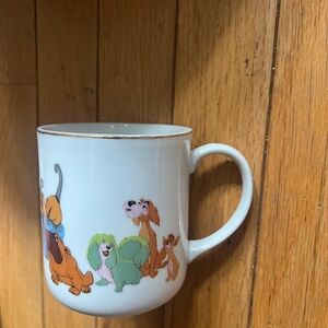 Vintage Lady and the Tramp Walt Disney Coffee Teacup Japan